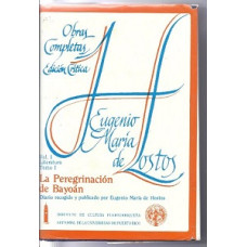 HOSTOS:PEREGRINACION DE BAYOAN/R HOSTOS:PEREGRINACION DE BAYOAN/R